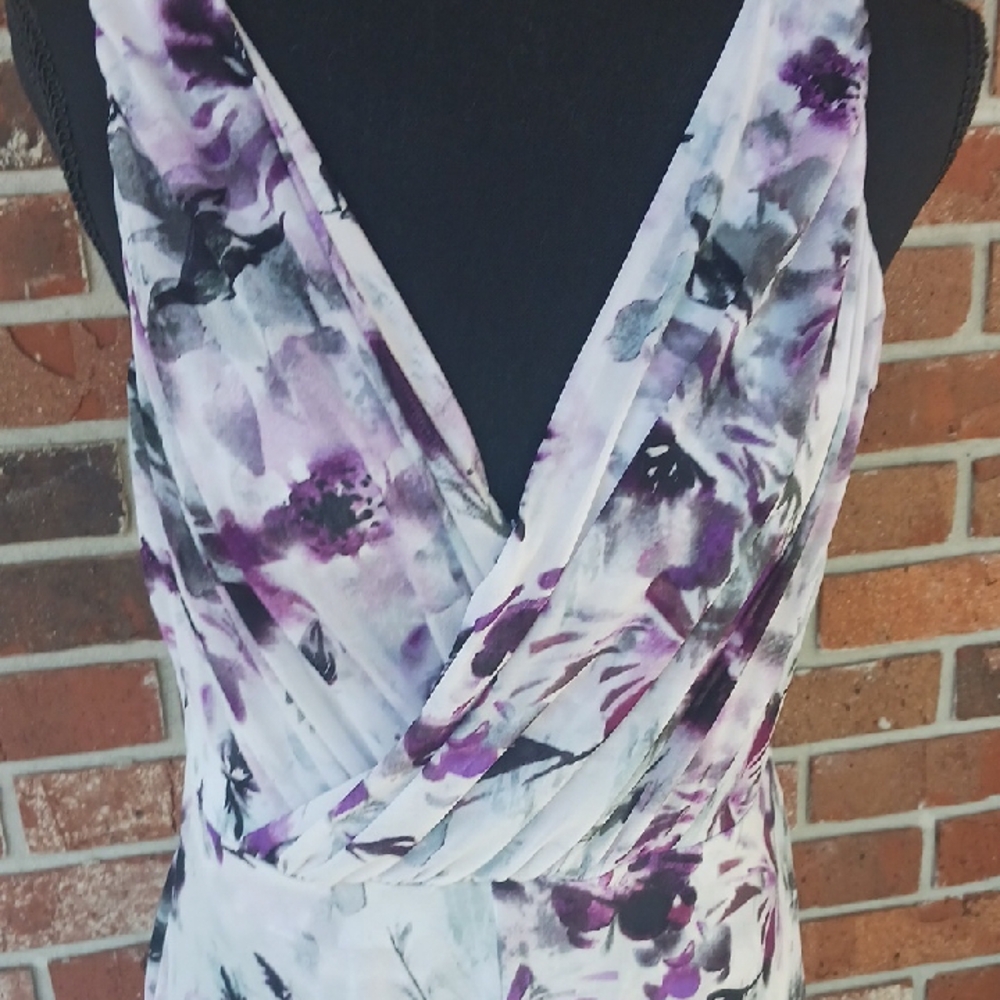 Simply Vera Wang Purple Floral Dress - Picture 3 of 5